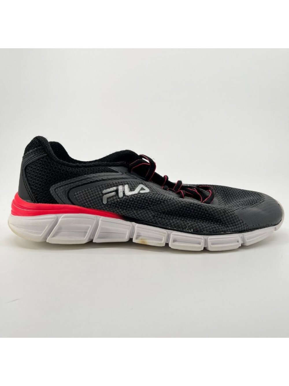 Fila Memory Exolize Womens Size 7.5 Black Gray White Running Shoes Sneakers